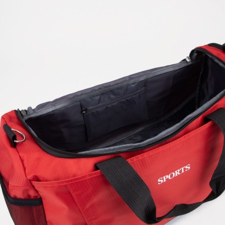 Sports bag with lightning, 3 outer pockets, red color-2