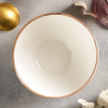 BEIGE salad bowl, D = 14 cm, 500 ml, beige color-1