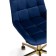 Computer chair Chester Metal/velor, gold/blue 49x60x84 cm
