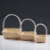 Camping, 3 pcs, 24 × 24 × 10/30, 19 × 19 × 8/26, 17 × 17 × 6/19 cm, rattan