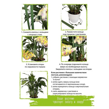 Support for plants, 2 rings, h = 40 cm, d = 20 cm, metal-4