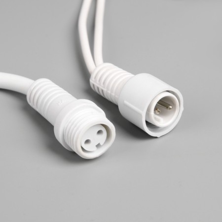 Garland "Curtain" 2 x 1.5 m, IP65, UMS, white thread rubber, 360 LED, glow warm white, 220 V-5