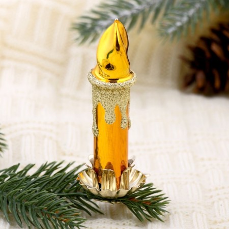 Christmas tree toy "Candle" H-8.7 cm, mix