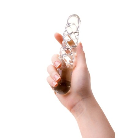 Sexus Glass bilateral phallimitator, glass, transparent, 16 cm-1