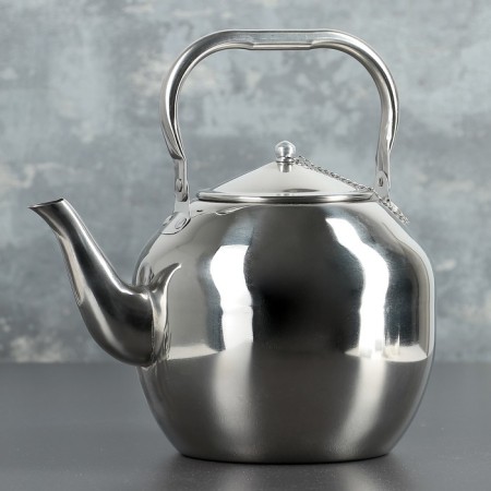 Hot teapot made of stainless steel "Arkady", 3 l, chrome color
