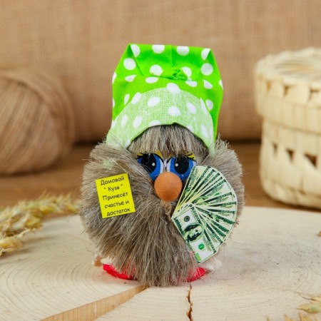 Brownie amulet with dollars, be healthy, 10 cm, mix-7