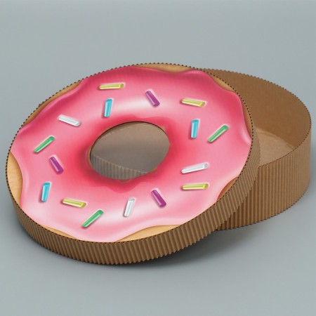 Gift box, confectionery packaging "Donut", 20 x 20 x 5 cm-1