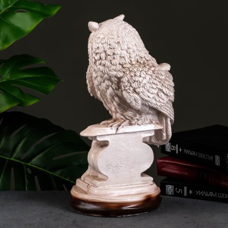 Figure "Owl with a book on a stand" 18x21x34cm aged-4