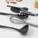 A set of kitchen supplies Black, 10 objects, black color