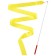 Ribbon for rhythmic gymnastics with a stick Grace Dance, 4 m, yellow color