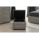 Alero square Puf with PM, 450 × 450 × 390 mm, premium martial, smoky quartz color