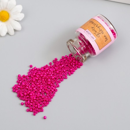 12/0 round beads in the bottle "Pink fuchsia" 2x20 g set 2 pcs-1