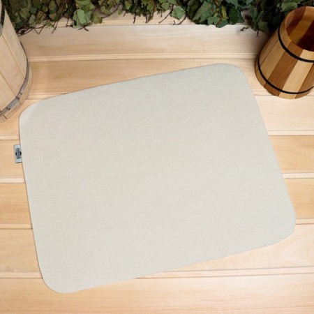 Bath mat "Classic" felt white 47x38 cm