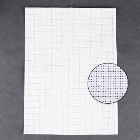 Canvas for embroidery, in a cage, No. 14, 30 × 40 cm, white color