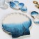 Ceramic dish for serving "sea shell", 27 x 25 cm, white color