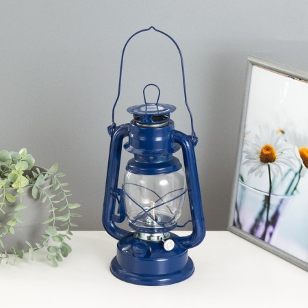 Kerosene lamp decorative blue 14x18x27.5 cm Risalux