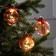 A set of Christmas tree balls "Balls with spruce cones" 3 pcs., Battery, 5 LED, glow warm white