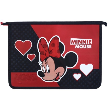 A4 labor folder, with a zipper, with the effect of metallic, Minnie Mouse-6
