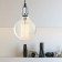 Lamp E27, wire 1 m, chromium color