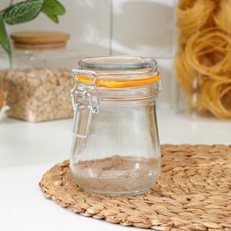 Bank for bulk products OPTIMA, 500 ml, with a tubular lock-1