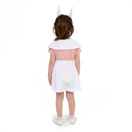 Carnival costume "Bunny White", plush, pelerin, skirt, headgear, height 122-128 cm-1