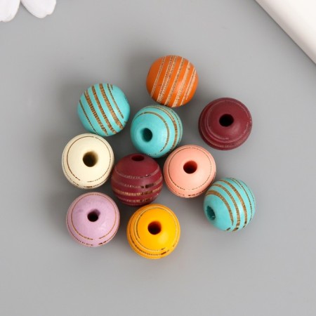 Busina for creativity tree "Ball with stripes" mix d = 1.6 cm