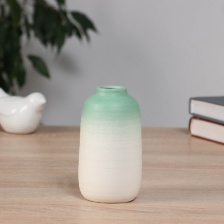 VAZA Ceramics Table "Heidi" Classic, 11x6 cm, white-green