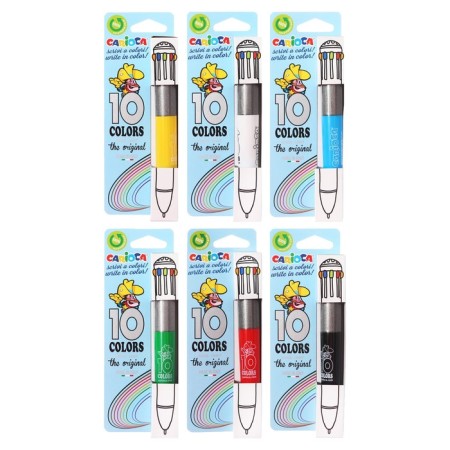 Automatic ball handle, 10 colors, "carioca", 1.0 mm node, standard palette, mix-8