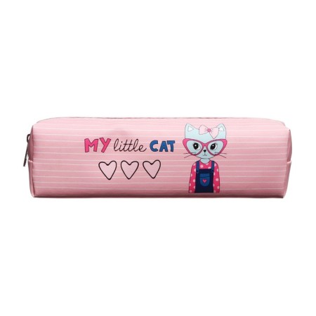 School "Cat", on a zipper, pink-1