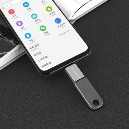 Adapter Borofone BV2, USB - microUSB, silver-5