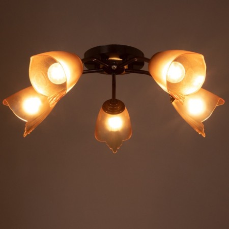 Six 5x15W E27 Brown 52x52x15cm Bayerlux-2
