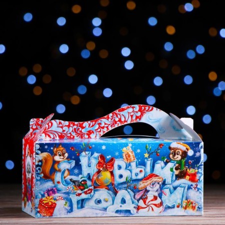 Gift box "Happy New Year" 22.5 x 10 x 10 cm,-1