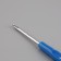 Knitting hook, with a plastic handle, d = 3 mm, 13.5 cm, blue color