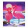 Diamond mosaic with partial filling on the canvas “Flamingo at sunset”, 50 x 60 cm