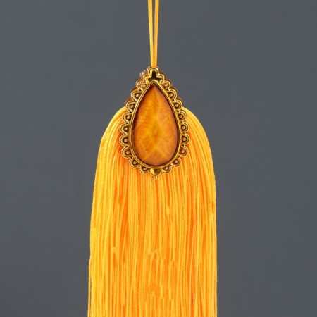 Textile suspension, plastic "pendant east" yellow 1x4x15 cm-1