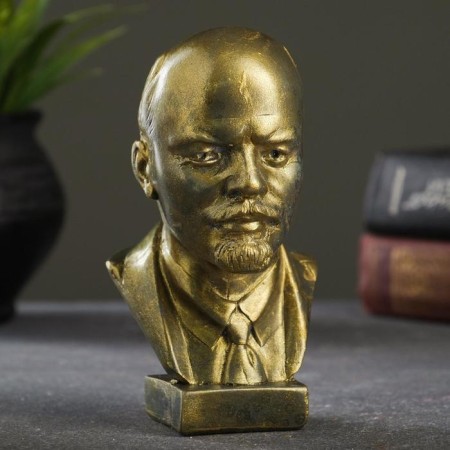 Bust V.I. Lenin brass 15x10x8cm