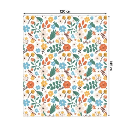 Tablecloth on the table "Lug of Flowers", rectangular, Saten, size 120x145 cm-1