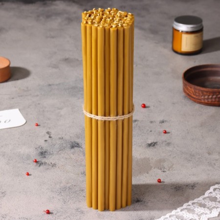 Church candle from wax No. 20, dark natural, 1 kg-2