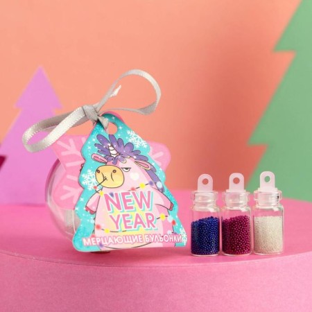 Set of broth for nail decor Mix Unicorn New Year, 3 colors