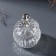 Casket glass "Bear" silver 8x8x10 cm