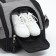 Road bag on wheels, 3 outer pockets, shoes department, black/gray color