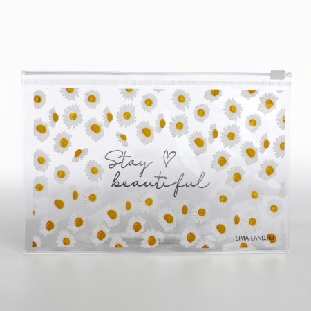 Cosmetic bag from the transparent PVC "chamomile" with a zip-sk.-1