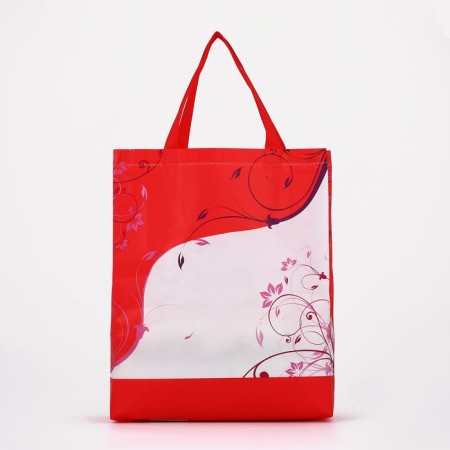 Household bag without fastening, red color-1