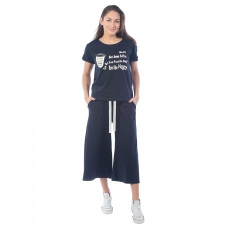 Female suit, size 46, dark blue color