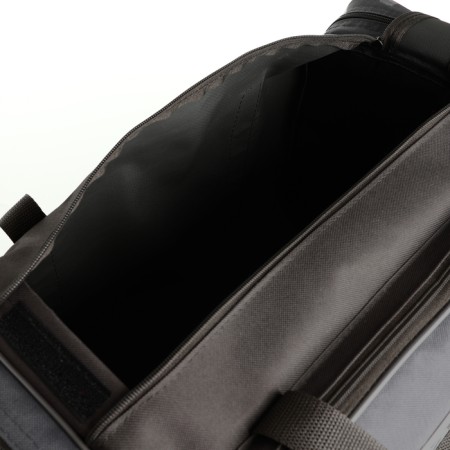 Sports bag with lightning, 3 pockets, long belt, khaki color/gray-2