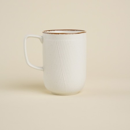 Porcelain mug SL Home "Wave in Stone", 350 ml, white color