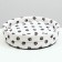 Lowcost Lyncost Round, Poplin, 40 x 40 x 12 cm, white with paws