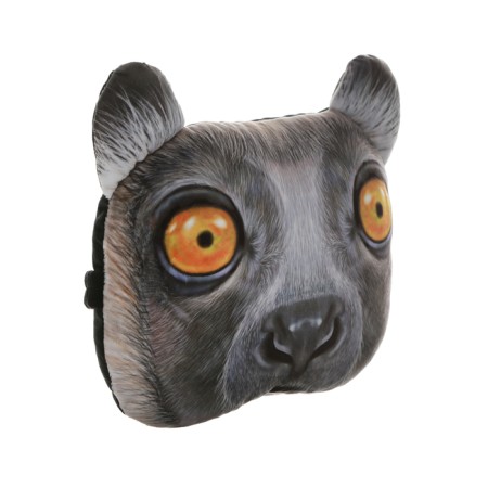 Pillow on the headrest Matech Animals Line, Lemur, 30 x 25 x 10 cm, gray-1