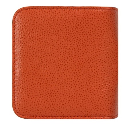 A button wallet. Card (8)/coins/bill, coral color 10x10.5x3.5cm-3