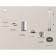 Suspended lamp with composite crystal Ambrella Light, XP8120005, GX53 LED 12 W, silver color, tinted